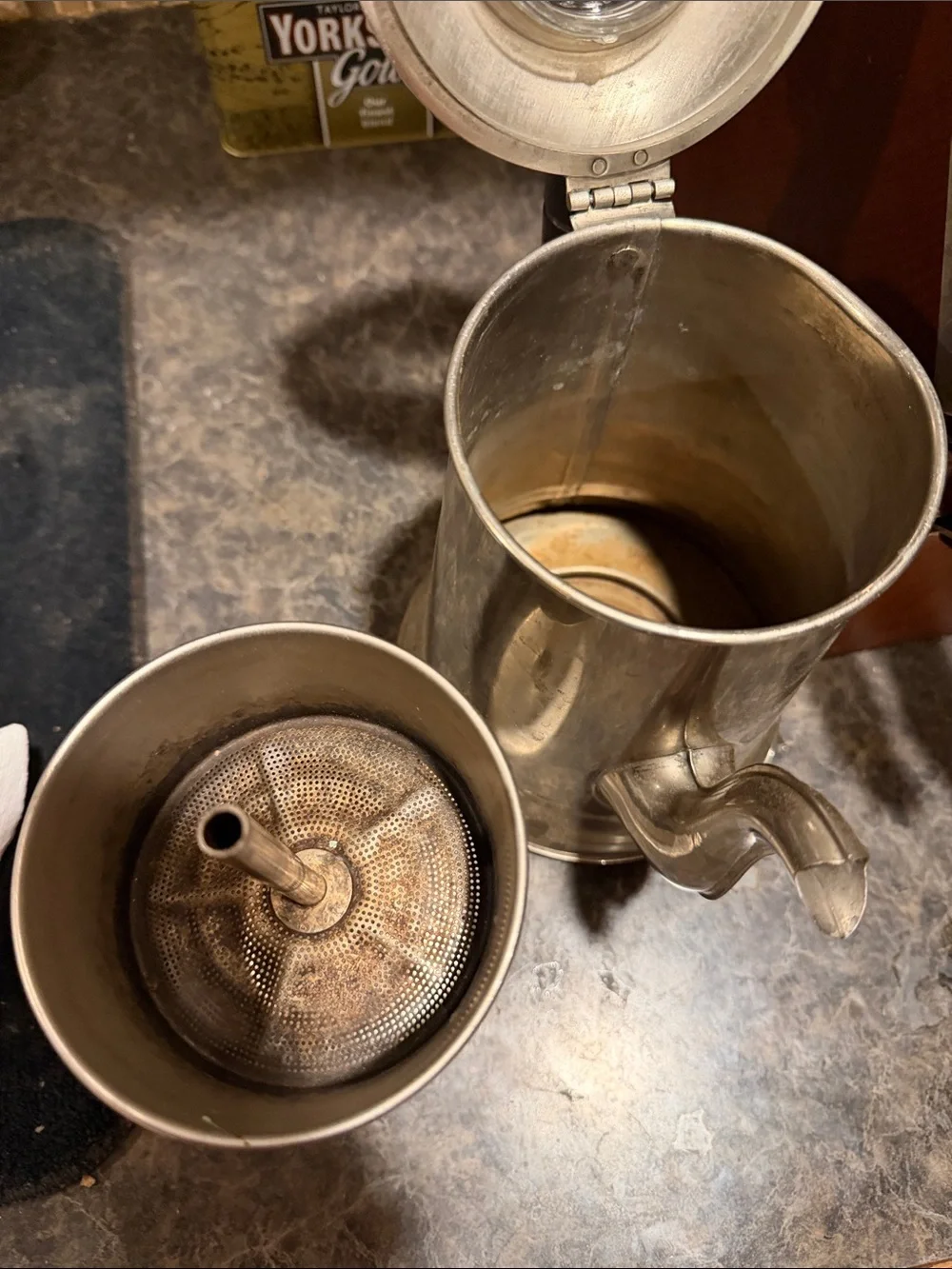 Vintage Antique Rochester Stamping Co 4 Pt Coffee Percolator Pot